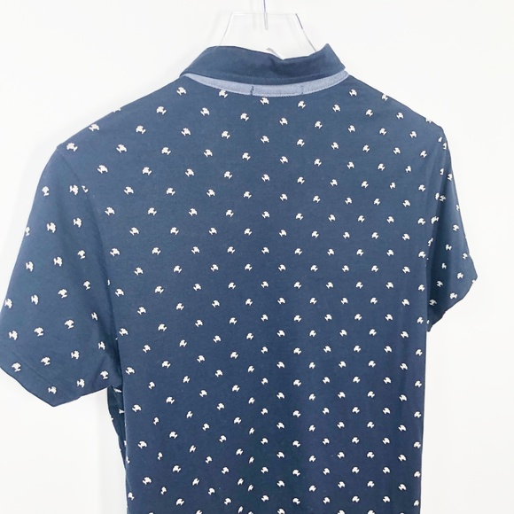 Scotch & Soda Shirt Polo Blue Logo Print Slim SS M - Picture 4 of 8